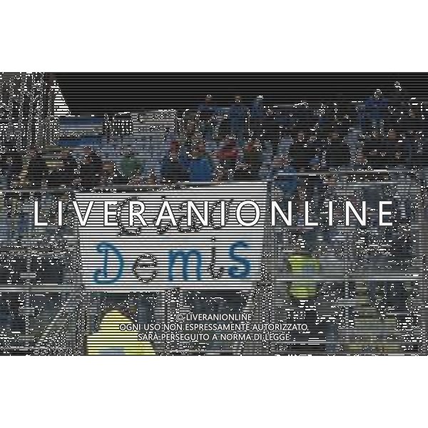 6-11-2021. Cagliari Calcio - Atalanta Bergamasca Calcio. 12° giornata Serie A calcio 2021-2022. Italia, Sardegna, Cagliari, Stadio Unipol Domus. Salvatore Moi/Aldo Liverani s.a.s. Nella foto: tifosi dell\'Atalanta nel settore ospiti allo stadio Unipol Domus ©MOI/AGENZIA ALDO LIVERANI SAS