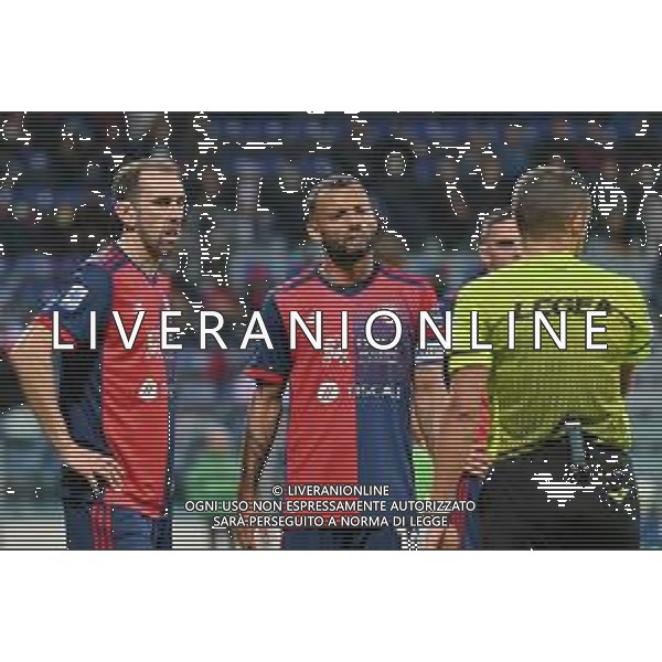 6-11-2021. Cagliari Calcio - Atalanta Bergamasca Calcio. 12° giornata Serie A calcio 2021-2022. Italia, Sardegna, Cagliari, Stadio Unipol Domus. Salvatore Moi/Aldo Liverani s.a.s. Nella foto: Diego Godin Cagliari, Joao Pedro Cagliari ©MOI/AGENZIA ALDO LIVERANI SAS