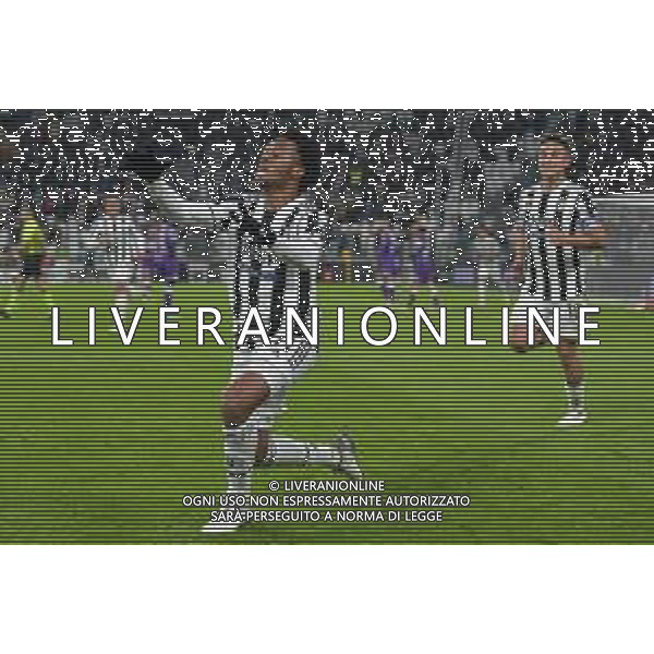 Torino 06.11.2021 Stadio Allianz Stadium ©Alessandro Falzone/Agenzia Aldo Liverani Juventus vs Fiorentina 11^ giornata Serie A Tim 2021/2022 Nella foto : Esultanza gol di Juan Cuadrado ©FALZONE/AGENZIA ALDO LIVERANI SAS