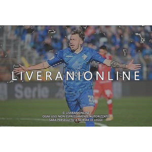 © TVRG Antonino La Gumina (Como) esulta dopo il gol dell\'1 a 0 Como vs Perugia Campionato Serie BKT - 12a giornata Como 06-11-2021 Stadio Giuseppe Sinigaglia foto Roberto Garavaglia/ag. Aldo Liverani sas/AGENZIA ALDO LIVERANI SAS