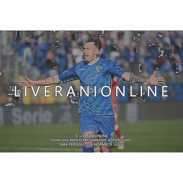 © TVRG Antonino La Gumina (Como) esulta dopo il gol dell\'1 a 0 Como vs Perugia Campionato Serie BKT - 12a giornata Como 06-11-2021 Stadio Giuseppe Sinigaglia foto Roberto Garavaglia/ag. Aldo Liverani sas/AGENZIA ALDO LIVERANI SAS