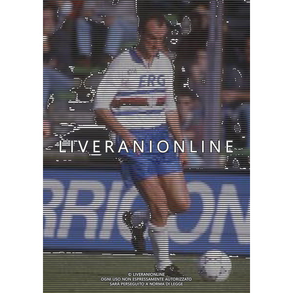 RETROSPETTIVA MARCO ROSSI CALCIATORE CON LA MAGLIA DELLA SAMPDORIA AG ALDO LIVERANI SAS