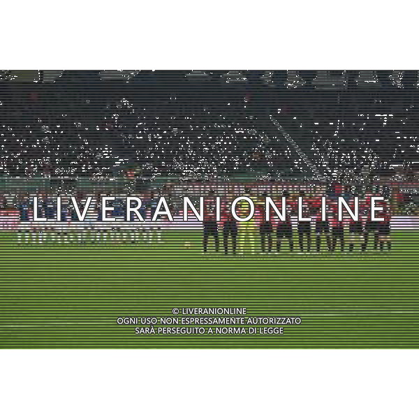 minuto di silenzio Milan vs Inter Campionato Serie A TIM - 12a giornata Milano 07-11-2021 Stadio Giuseppe Meazza - San Siro foto Roberto Garavaglia/ag. Aldo Liverani sas / AG ALDO LIVERANI SAS