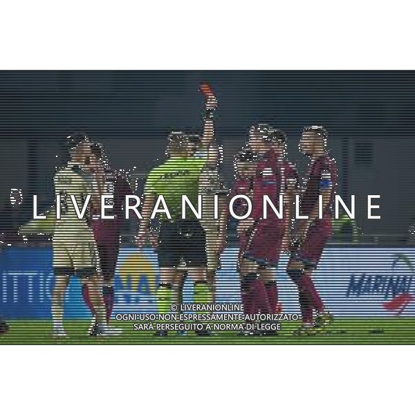 GriffoniE/LMedia - AS Cittadella vs AC Pisa - Italian Football Championship League BKT 2021/2022 07 November 2021 - Stadio Pier Cesare Tombolato, Cittadella (PD), Italy Photo showing: The referee of the match Francesco Meraviglia shows red card to Adam Nagy (Pisa) after the foul on Orji Okwonkwo (Cittadella) @GriffoniE/LMedia/ AG ALDO LIVERANI SAS