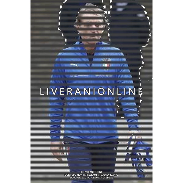 Ritiro della Nazionale Italiana di Calcio presso il centro tecnico federale della FIGC a Coverciano - nella foto: il CT Roberto Mancini ©Claudio Zamagni/Agenzia Aldo Liverani