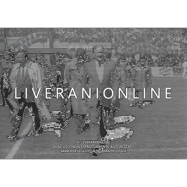 RETROSPETTIVA NILS LIEDHOLM ALLENATORE NELLA FOTO NILS LIEDHOLM ALLENATORE MILAN NELL\'ANNO 1985-1986 AG ALDO LIVERANI SAS