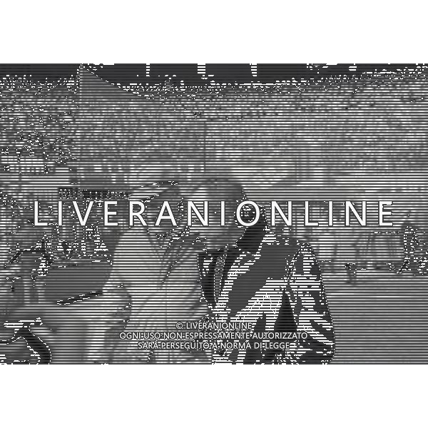 RETROSPETTIVA NILS LIEDHOLM ALLENATORE NELLA FOTO NILS LIEDHOLM ALLENATORE MILAN NELL\'ANNO 1985-1986 CON SVEN GORAN ERIKSSON ALLENATORE ROMA CALCIO AG ALDO LIVERANI SAS 