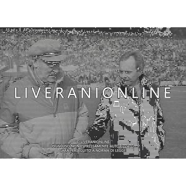 RETROSPETTIVA NILS LIEDHOLM ALLENATORE NELLA FOTO NILS LIEDHOLM ALLENATORE MILAN NELL\'ANNO 1985-1986 CON SVEN GORAN ERIKSSON ALLENATORE ROMA CALCIO AG ALDO LIVERANI SAS 