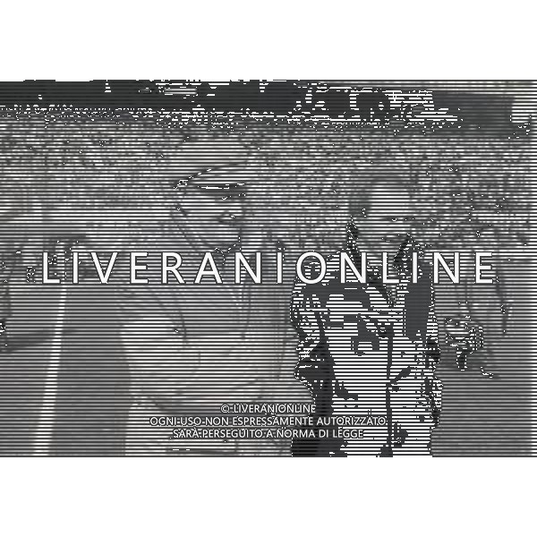 RETROSPETTIVA NILS LIEDHOLM ALLENATORE NELLA FOTO NILS LIEDHOLM ALLENATORE MILAN NELL\'ANNO 1985-1986 CON SVEN GORAN ERIKSSON ALLENATORE ROMA CALCIO AG ALDO LIVERANI SAS 