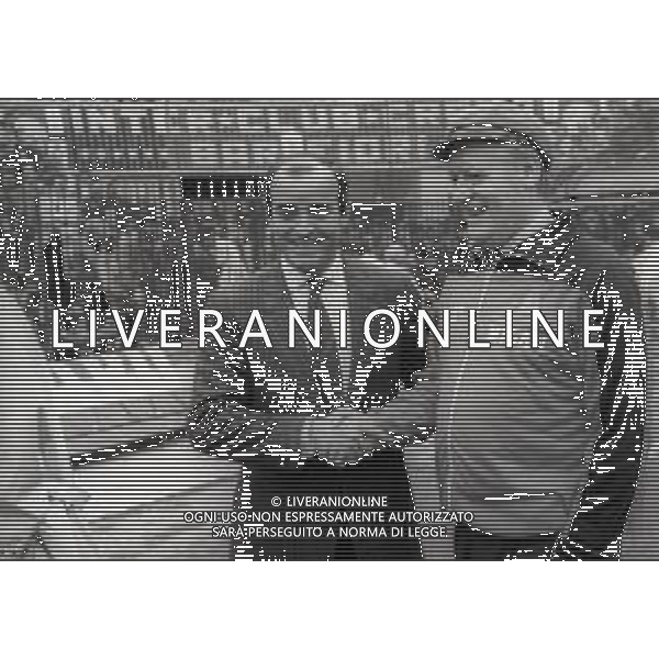 RETROSPETTIVA NILS LIEDHOLM ALLENATORE NELLA FOTO NILS LIEDHOLM ALLENATORE MILAN NELL\'ANNO 1985-1986 CON MARIO CORSO AG ALDO LIVERANI SAS 