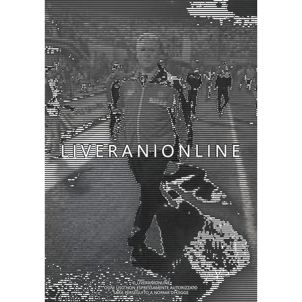 RETROSPETTIVA NILS LIEDHOLM ALLENATORE NELLA FOTO NILS LIEDHOLM ALLENATORE MILAN NELL\'ANNO 1986  AG ALDO LIVERANI SAS 