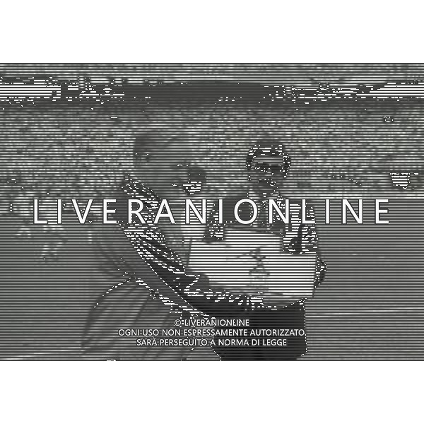 RETROSPETTIVA NILS LIEDHOLM ALLENATORE NELLA FOTO NILS LIEDHOLM ALLENATORE MILAN NELL\'ANNO 1986 CON IL DIRETTORE DEL GUERIN SPORTIVO MARINO BARTOLETTI AG ALDO LIVERANI SAS 