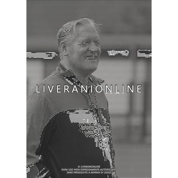 RETROSPETTIVA NILS LIEDHOLM ALLENATORE NELLA FOTO NILS LIEDHOLM ALLENATORE MILAN NELL\'ANNO 1986  AG ALDO LIVERANI SAS 