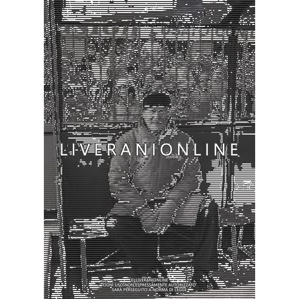 RETROSPETTIVA NILS LIEDHOLM ALLENATORE NELLA FOTO NILS LIEDHOLM ALLENATORE MILAN NELL\'ANNO 1986  AG ALDO LIVERANI SAS 