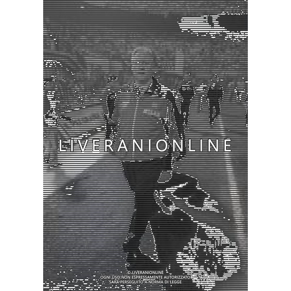 RETROSPETTIVA NILS LIEDHOLM ALLENATORE NELLA FOTO NILS LIEDHOLM ALLENATORE MILAN NELL\'ANNO 1986  AG ALDO LIVERANI SAS 