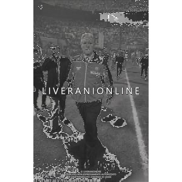 RETROSPETTIVA NILS LIEDHOLM ALLENATORE NELLA FOTO NILS LIEDHOLM ALLENATORE MILAN NELL\'ANNO 1986  AG ALDO LIVERANI SAS 