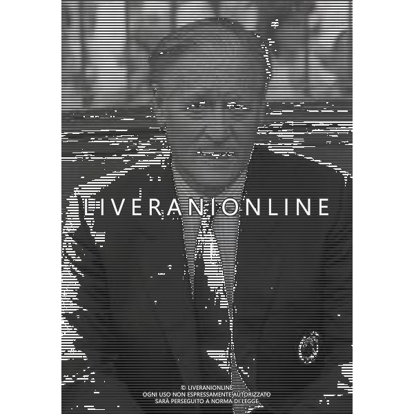 RETROSPETTIVA NILS LIEDHOLM ALLENATORE NELLA FOTO NILS LIEDHOLM ALLENATORE MILAN NELL\'ANNO 1986  AG ALDO LIVERANI SAS 