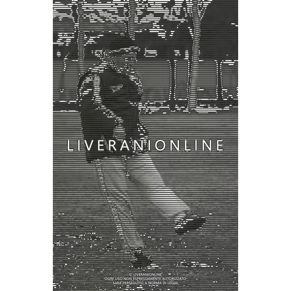 RETROSPETTIVA NILS LIEDHOLM ALLENATORE NELLA FOTO NILS LIEDHOLM ALLENATORE MILAN NELL\'ANNO 1986  AG ALDO LIVERANI SAS 