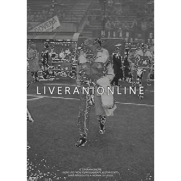 RETROSPETTIVA NILS LIEDHOLM ALLENATORE NELLA FOTO NILS LIEDHOLM ALLENATORE MILAN NELL\'ANNO 1986  AG ALDO LIVERANI SAS 