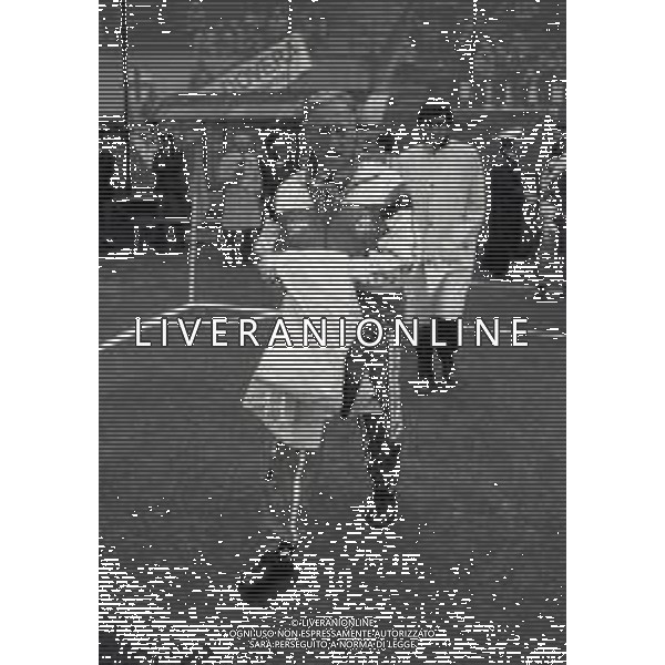 RETROSPETTIVA NILS LIEDHOLM ALLENATORE NELLA FOTO NILS LIEDHOLM ALLENATORE MILAN NELL\'ANNO 1986  AG ALDO LIVERANI SAS 