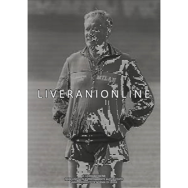 RETROSPETTIVA NILS LIEDHOLM ALLENATORE NELLA FOTO NILS LIEDHOLM ALLENATORE MILAN NELL\'ANNO 1986  AG ALDO LIVERANI SAS 