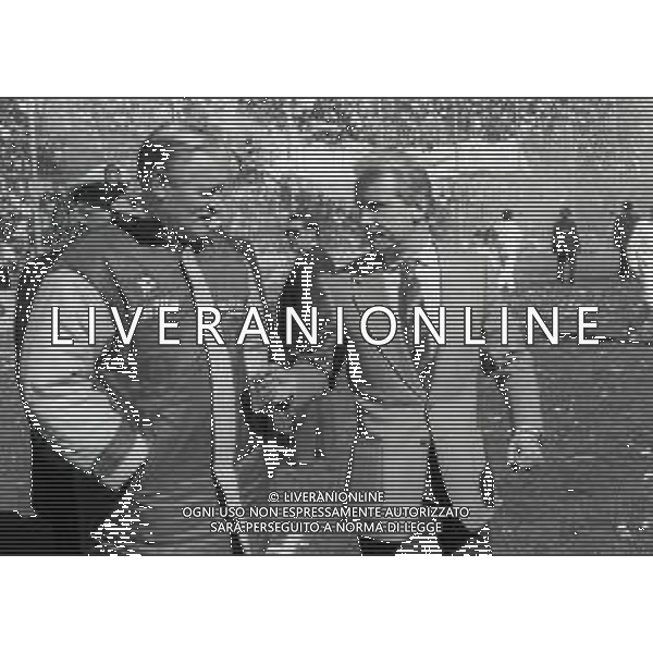 RETROSPETTIVA NILS LIEDHOLM ALLENATORE NELLA FOTO NILS LIEDHOLM ALLENATORE ROMA CALCIO NELL\'ANNO 1987-1988 CON GIOVANNI TRAPATTONI AG ALDO LIVERANI SAS  