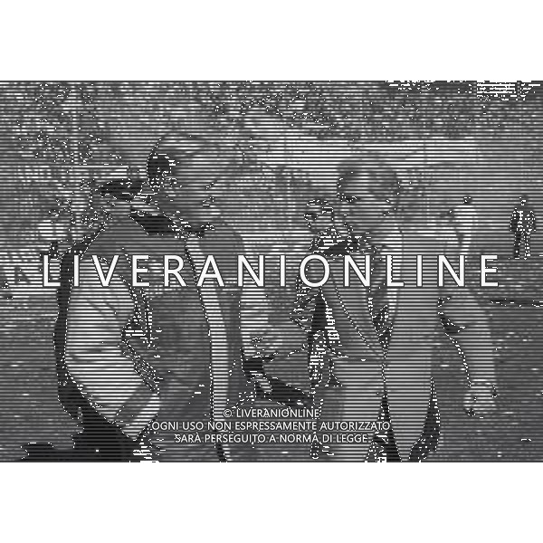 RETROSPETTIVA NILS LIEDHOLM ALLENATORE NELLA FOTO NILS LIEDHOLM ALLENATORE ROMA CALCIO NELL\'ANNO 1987-1988 CON GIOVANNI TRAPATTONI AG ALDO LIVERANI SAS   