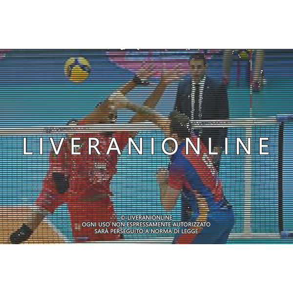 © TVRG Robertlandy Simon (Civitanova) SX e Georg Grozer (Monza) DX Vero Volley Monza vs Cucine Lube Civitanova Campionato SuperLega Credem Banca - 11a giornata Monza 10-11-2021 Arena di Monza foto Roberto Garavaglia/ag. Aldo Liverani sas