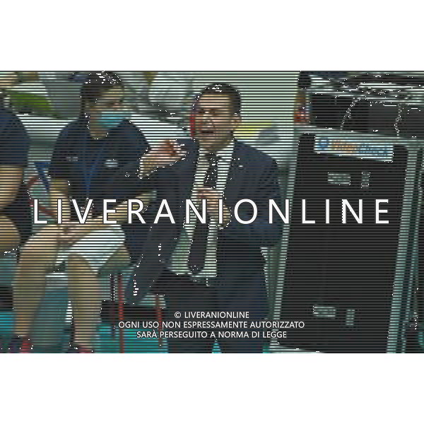 © TVRG Gianlorenzo Blengini allenatore Civitanova Vero Volley Monza vs Cucine Lube Civitanova Campionato SuperLega Credem Banca - 11a giornata Monza 10-11-2021 Arena di Monza foto Roberto Garavaglia/ag. Aldo Liverani sas
