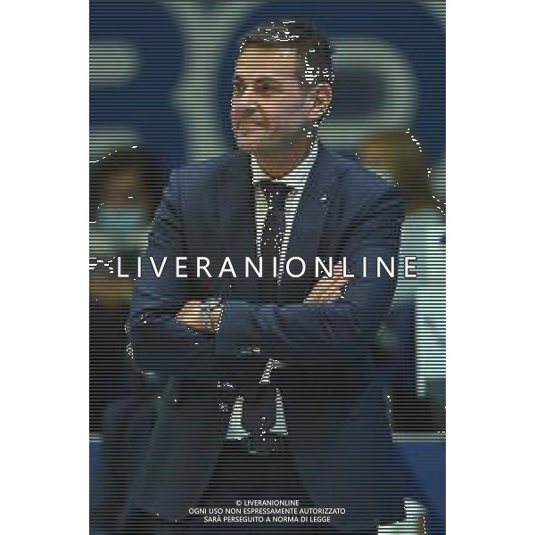 © TVRG Gianlorenzo Blengini allenatore Civitanova Vero Volley Monza vs Cucine Lube Civitanova Campionato SuperLega Credem Banca - 11a giornata Monza 10-11-2021 Arena di Monza foto Roberto Garavaglia/ag. Aldo Liverani sas