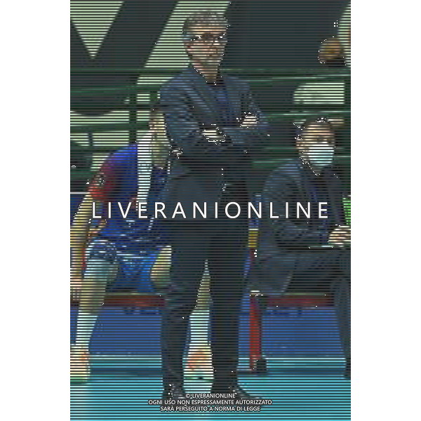 © TVRG Massimo Eccheli allenatore Monza Vero Volley Monza vs Cucine Lube Civitanova Campionato SuperLega Credem Banca - 11a giornata Monza 10-11-2021 Arena di Monza foto Roberto Garavaglia/ag. Aldo Liverani sas