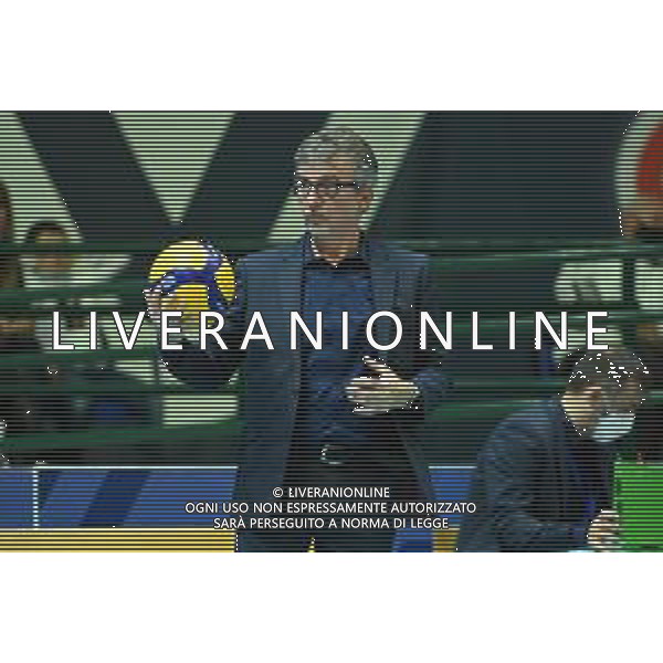 © TVRG Massimo Eccheli allenatore Monza Vero Volley Monza vs Cucine Lube Civitanova Campionato SuperLega Credem Banca - 11a giornata Monza 10-11-2021 Arena di Monza foto Roberto Garavaglia/ag. Aldo Liverani sas
