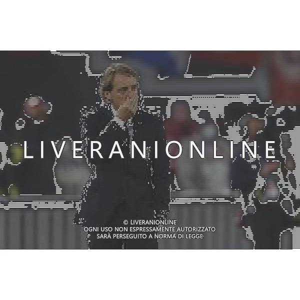 ITALIA vs SVIZZERA Qualificazioni Europee del Gruppo C ai Mondiali del Qatar 2022 12/11/2021 - nella foto: Mister Roberto Mancini(Italia) ©Claudio Zamagni/Agenzi Aldo Liverani s.a.s. during European Qualifying Round group C of FIFA World Championship of Qatar 2022 between Italy and Swiss at Olympic Stadium on November 12 2021 in Rome photo credit by Claudio Zamagni/Aldo Liverani Photo Agency/AGENZIA ALDO LIVERANI SAS