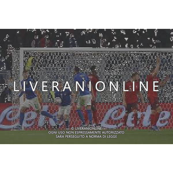 ITALIA vs SVIZZERA Qualificazioni Europee del Gruppo C ai Mondiali del Qatar 2022 12/11/2021 - nella foto: esultanza Di Lorenzo Giovanni(Italia)- Belotti Andrea(Italia)Manuel Locatelli(Italia)dopo il goal ©Claudio Zamagni/Agenzi Aldo Liverani s.a.s. during European Qualifying Round group C of FIFA World Championship of Qatar 2022 between Italy and Swiss at Olympic Stadium on November 12 2021 in Rome photo credit by Claudio Zamagni/Aldo Liverani Photo Agency/AGENZIA ALDO LIVERANI SAS