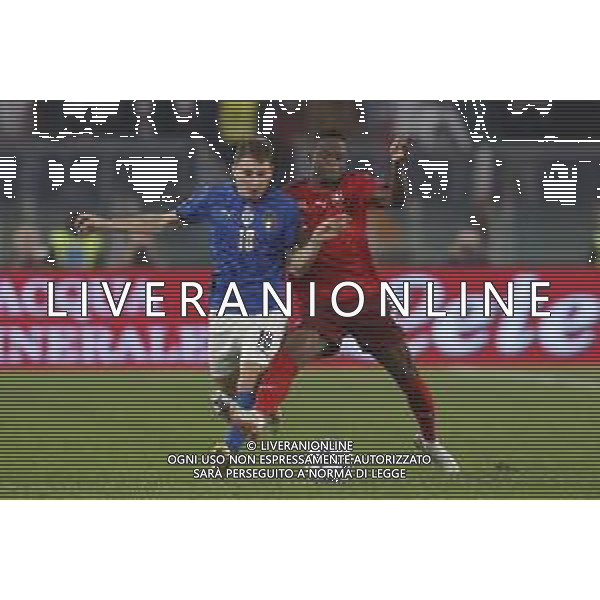 ITALIA vs SVIZZERA Qualificazioni Europee del Gruppo C ai Mondiali del Qatar 2022 12/11/2021 - nella foto: Barella Nicolo’(Italia)- ©Claudio Zamagni/Agenzi Aldo Liverani s.a.s. during European Qualifying Round group C of FIFA World Championship of Qatar 2022 between Italy and Swiss at Olympic Stadium on November 12 2021 in Rome photo credit by Claudio Zamagni/Aldo Liverani Photo Agency/AGENZIA ALDO LIVERANI SAS