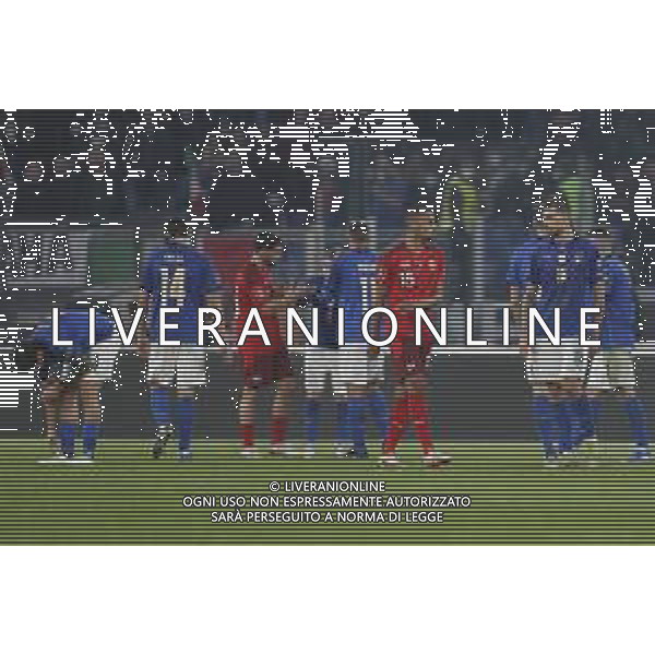 ITALIA vs SVIZZERA Qualificazioni Europee del Gruppo C ai Mondiali del Qatar 2022 12/11/2021 - nella foto: delusione dell\'Italia a fine gara ©Claudio Zamagni/Agenzi Aldo Liverani s.a.s. during European Qualifying Round group C of FIFA World Championship of Qatar 2022 between Italy and Swiss at Olympic Stadium on November 12 2021 in Rome photo credit by Claudio Zamagni/Aldo Liverani Photo Agency/AGENZIA ALDO LIVERANI SAS