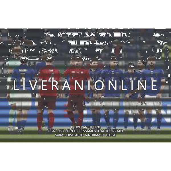 ITALIA vs SVIZZERA Qualificazioni Europee del Gruppo C ai Mondiali del Qatar 2022 12/11/2021 - nella foto: l\'Italia a fine gara ©Claudio Zamagni/Agenzi Aldo Liverani s.a.s. during European Qualifying Round group C of FIFA World Championship of Qatar 2022 between Italy and Swiss at Olympic Stadium on November 12 2021 in Rome photo credit by Claudio Zamagni/Aldo Liverani Photo Agency/AGENZIA ALDO LIVERANI SAS