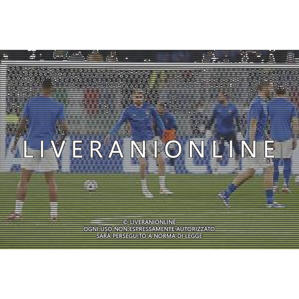 ITALIA vs SVIZZERA Qualificazioni Europee del Gruppo C ai Mondiali del Qatar 2022 12/11/2021 - nella foto: riscaldamento italia ©Claudio Zamagni/Agenzi Aldo Liverani s.a.s. during European Qualifying Round group C of FIFA World Championship of Qatar 2022 between Italy and Swiss at Olympic Stadium on November 12 2021 in Rome photo credit by Claudio Zamagni/Aldo Liverani Photo Agency