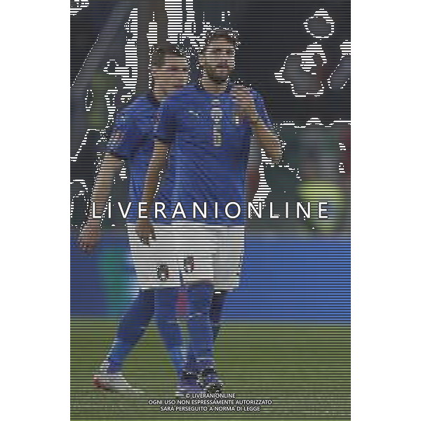 ITALIA vs SVIZZERA Qualificazioni Europee del Gruppo C ai Mondiali del Qatar 2022 12/11/2021 - nella foto: Manuel Locatelli(Italia) ©Claudio Zamagni/Agenzi Aldo Liverani s.a.s. Manuel Locatelli(Italia) during European Qualifying Round group C of FIFA World Championship of Qatar 2022 between Italy and Swiss at Olympic Stadium on November 12 2021 in Rome photo credit by Claudio Zamagni/Aldo Liverani Photo Agency