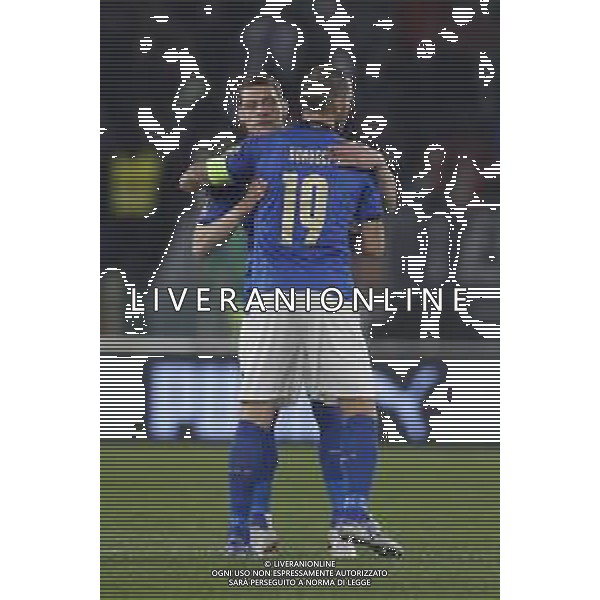 ITALIA vs SVIZZERA Qualificazioni Europee del Gruppo C ai Mondiali del Qatar 2022 12/11/2021 - nella foto: Bonucci Leonardo(Italia)- Belotti Andrea(Italia) ©Claudio Zamagni/Agenzi Aldo Liverani s.a.s. Bonucci Leonardo(Italia)- Belotti Andrea(Italia) during European Qualifying Round group C of FIFA World Championship of Qatar 2022 between Italy and Swiss at Olympic Stadium on November 12 2021 in Rome photo credit by Claudio Zamagni/Aldo Liverani Photo Agency