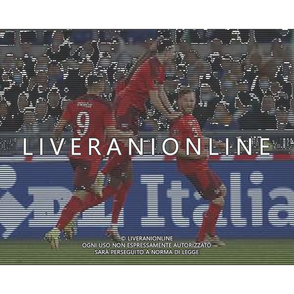 ITALIA vs SVIZZERA Qualificazioni Europee del Gruppo C ai Mondiali del Qatar 2022 12/11/2021 - nella foto: esultanza swizzera dopo il goal ©Claudio Zamagni/Agenzi Aldo Liverani s.a.s. swiss celebrates after scoring a goal during European Qualifying Round group C of FIFA World Championship of Qatar 2022 between Italy and Swiss at Olympic Stadium on November 12 2021 in Rome photo credit by Claudio Zamagni/Aldo Liverani Photo Agency