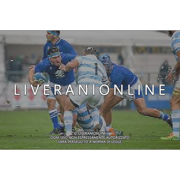GriffoniE/LMedia - Test Match 2021, Italy vs Argentina - Autumn Nations Cup rugby match 13 November 2021 - Monigo stadium, Treviso, Italy Photo showing: Ivan Nemer (Italy) in action against Thomas Gallo (Argentina) @GriffoniE/LMedia AG ALDO LIVERANI SAS