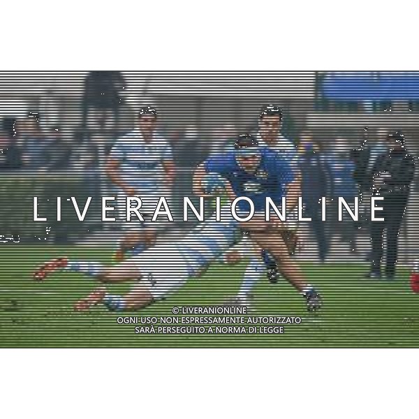 GriffoniE/LMedia - Test Match 2021, Italy vs Argentina - Autumn Nations Cup rugby match 13 November 2021 - Monigo stadium, Treviso, Italy Photo showing: Ivan Nemer (Italy) tackled by Emiliano Boffelli (Argentina) @GriffoniE/LMedia AG ALDO LIVERANI SAS