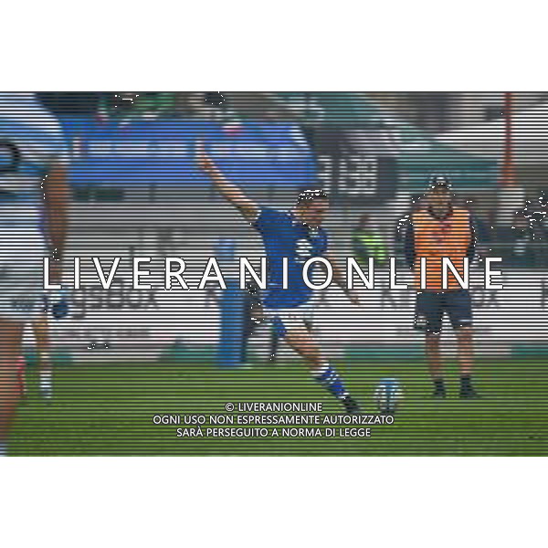 GriffoniE/LMedia - Test Match 2021, Italy vs Argentina - Autumn Nations Cup rugby match 13 November 2021 - Monigo stadium, Treviso, Italy Photo showing: Paolo Garbisi (Italy) scores 3 points on free kick @GriffoniE/LMedia AG ALDO LIVERANI SAS