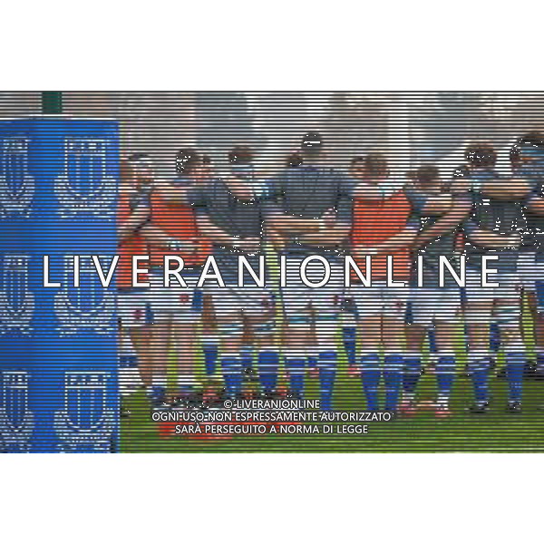 GriffoniE/LMedia - Test Match 2021, Italy vs Argentina - Autumn Nations Cup rugby match 13 November 2021 - Monigo stadium, Treviso, Italy Photo showing: Italy team warming up before the match @GriffoniE/LMedia/AGENZIA ALDO LIVERANI SAS
