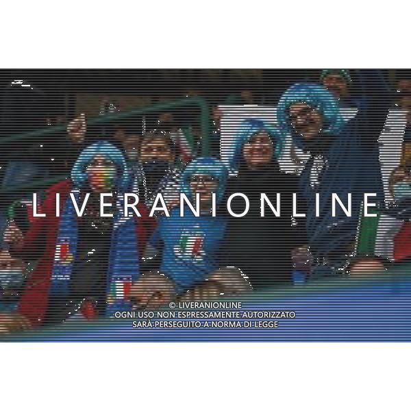 GriffoniE/LMedia - Test Match 2021, Italy vs Argentina - Autumn Nations Cup rugby match 13 November 2021 - Monigo stadium, Treviso, Italy Photo showing: Italian supporters @GriffoniE/LMedia/AGENZIA ALDO LIVERANI SAS