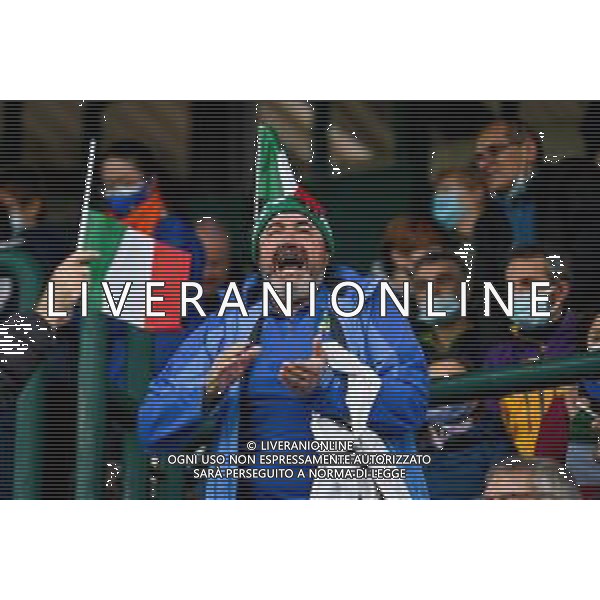 GriffoniE/LMedia - Test Match 2021, Italy vs Argentina - Autumn Nations Cup rugby match 13 November 2021 - Monigo stadium, Treviso, Italy Photo showing: Italian supporter @GriffoniE/LMedia/AGENZIA ALDO LIVERANI SAS