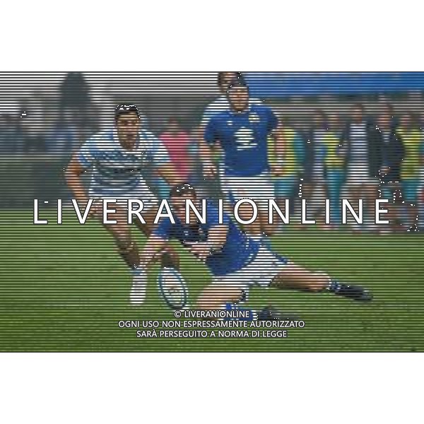 GriffoniE/LMedia - Test Match 2021, Italy vs Argentina - Autumn Nations Cup rugby match 13 November 2021 - Monigo stadium, Treviso, Italy Photo showing: Paolo Garbisi (Italy) in action @GriffoniE/LMedia/AGENZIA ALDO LIVERANI SAS