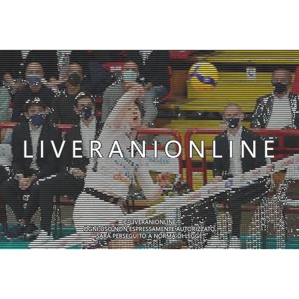 CerquigliniL/LMedia - Sir Safety Conad Perugia vs Allianz Milano - Volleyball Italian Serie A Men Superleague Championship 2021/2022 13 November 2021 - PalaBarton, Perugia, Italy Photo showing: ishikawa yuki (n.14 allianz milano) attack @CerquigliniL/LMedia/AGENZIA ALDO LIVERANI SAS