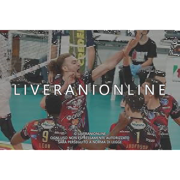 CerquigliniL/LMedia - Sir Safety Conad Perugia vs Allianz Milano - Volleyball Italian Serie A Men Superleague Championship 2021/2022 13 November 2021 - PalaBarton, Perugia, Italy Photo showing: srychlicki kamil (n.8 sir safety conad perugia) exultation @CerquigliniL/LMedia/AGENZIA ALDO LIVERANI SAS